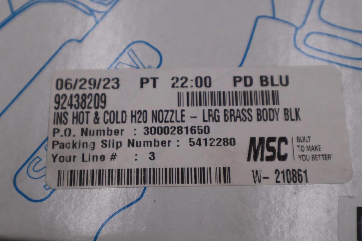 NEW OPEN BOX Sani-Lav N8b Spray Nozzle STOCK H380