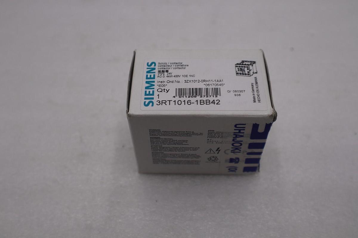 New Siemens contactor 3RT1016-1BB42 3RT10161BB42 New With Box Stock G856A