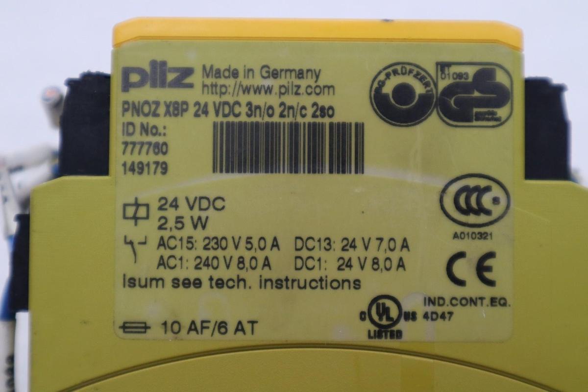 Used PILZ 24V 2.5W SAFETY RELAY PNOZ XSP 24VDC2 PNOZ STOCK H1826