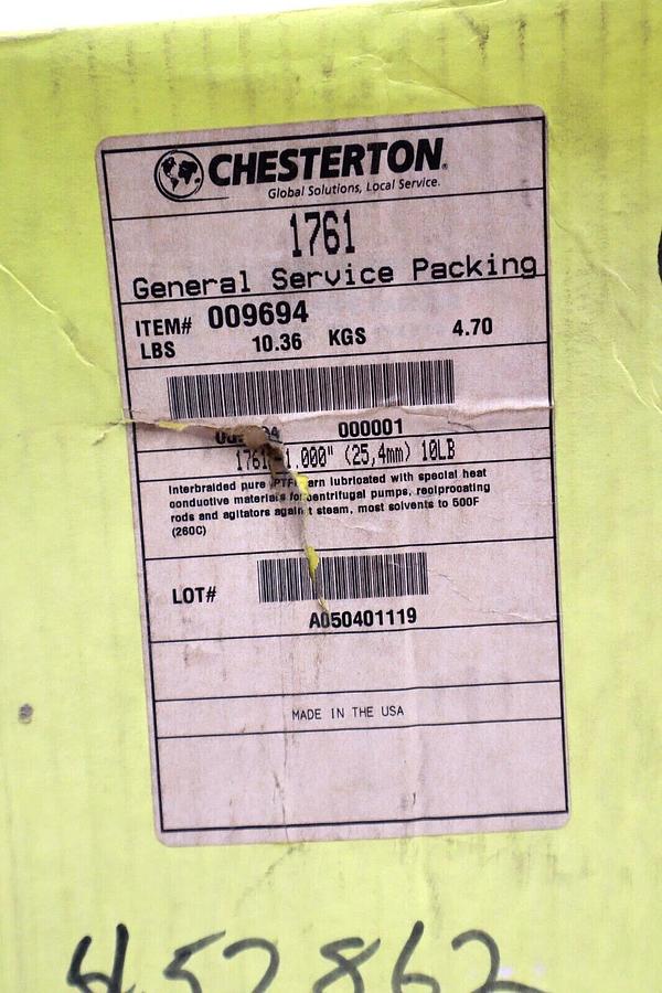 CHESTERTON 1761 MECHANICAL PACKING 1.000IN 10LB STOCK #3474