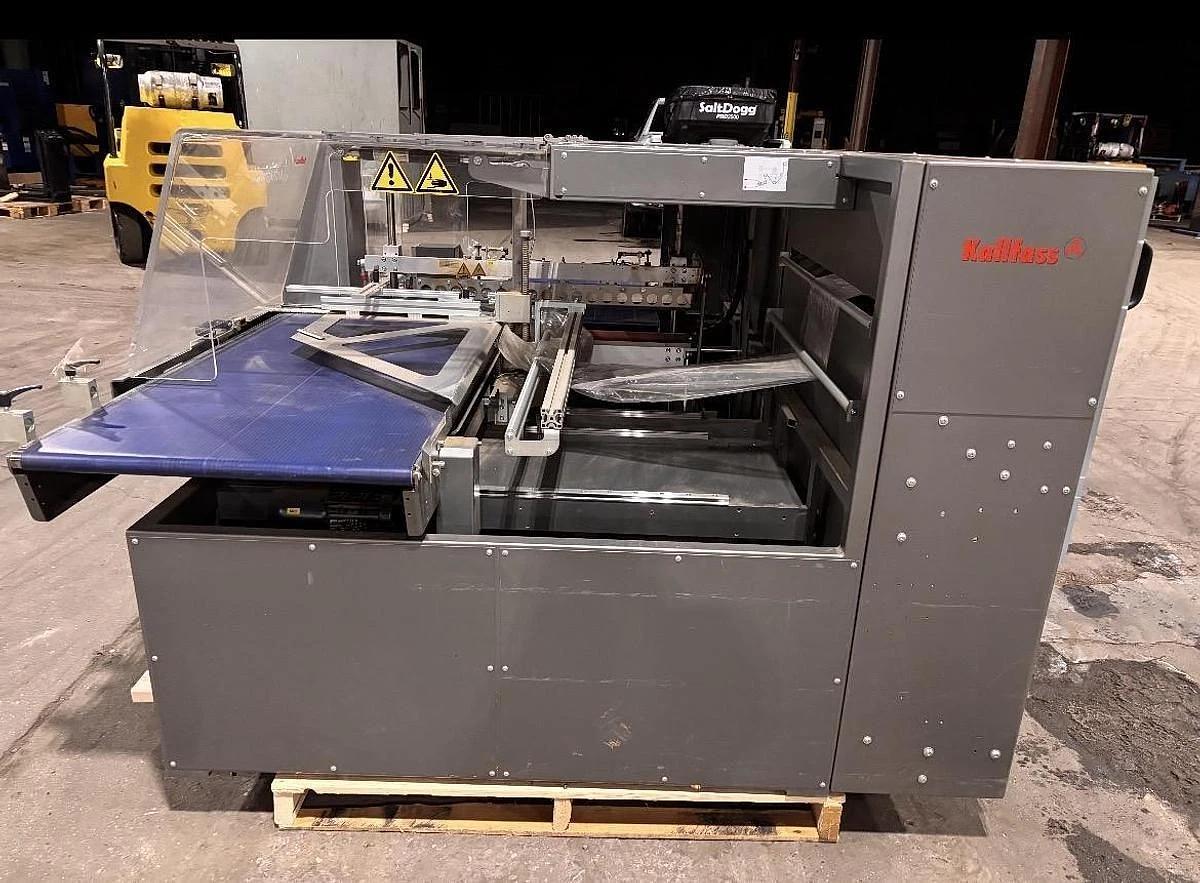 Used KALLFASS UNIVERSA 800 AUTOMATIC SIDE SEAL SHRINK WRAP SYSTEM MFG 2020