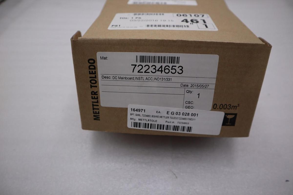 METTLER TOLEDO 72234653 / IND131/331 DC MAINBOARD - NEW - STOCK H1724