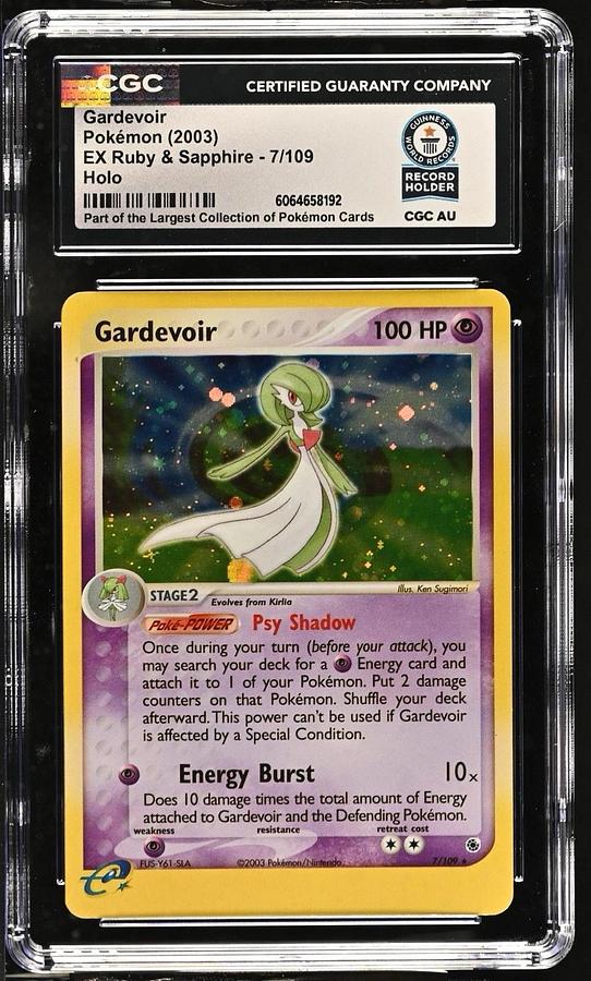 Used 2003 POKEMON EX RUBY & SAPPHIRE #7 GARDEVOIR-HOLO E-READER CGC WORLD RECORD 1/1