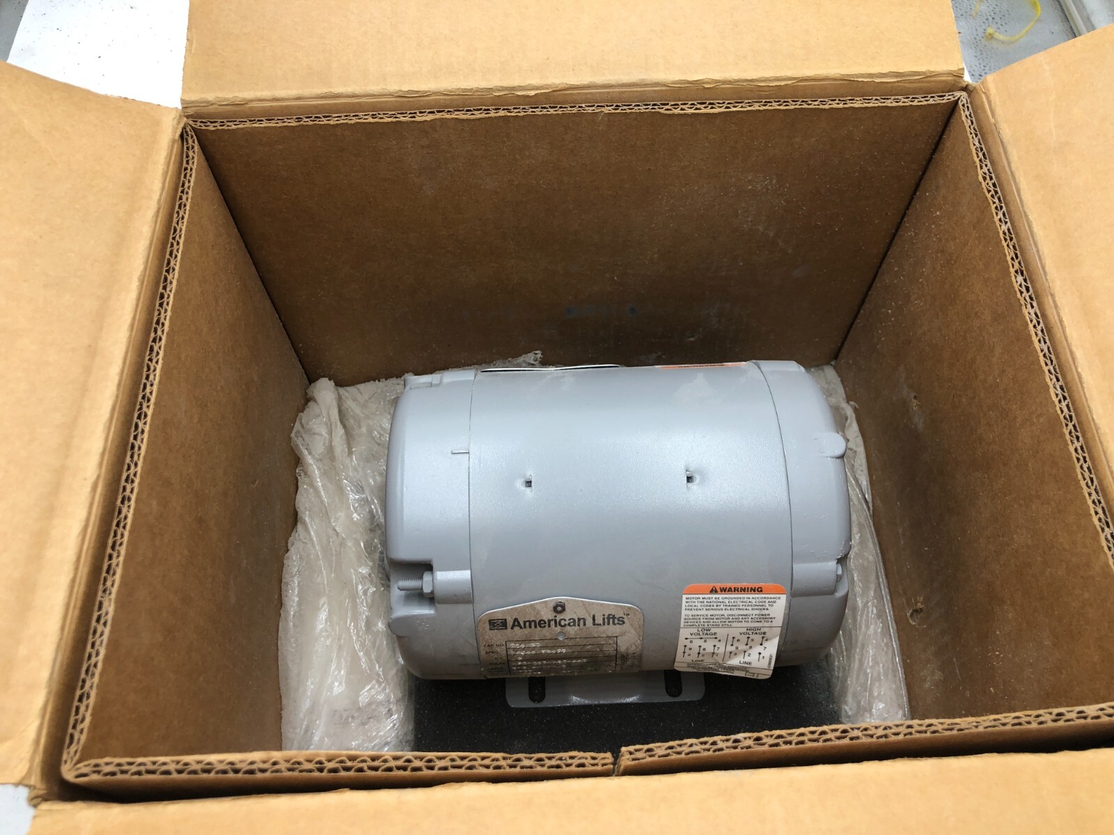 Used AMERICAN LIFTS MOTOR 34J641Y569G1 3 PHASE 1/2 HP ELECTRIC MOTOR MFG BALDOR S-148
