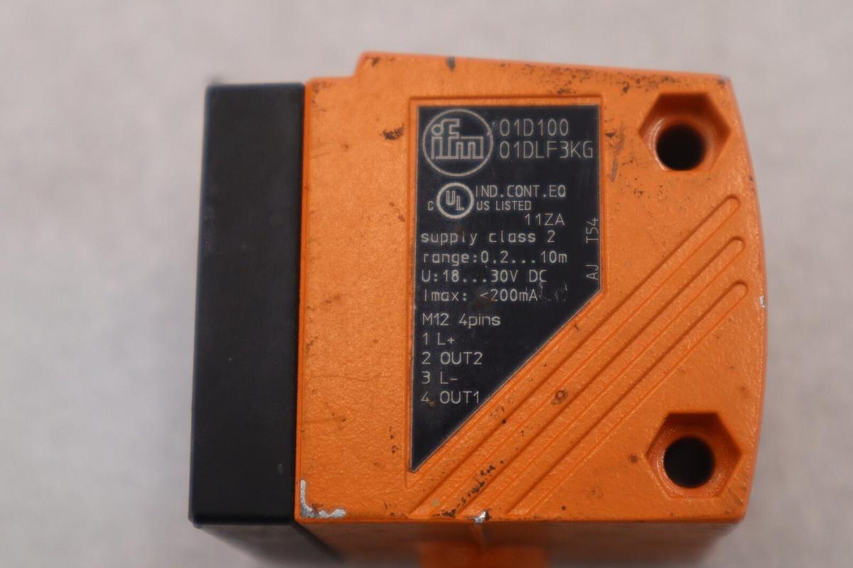 Used IFM 01D100 01DLF3KG Photoelectric Distance Laser Sensor STOCK K-3818
