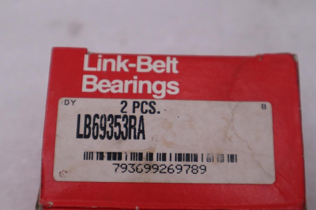 LOT OF 2 NEW LINK-BELT REXNORD SEAL RING BEARING SET LB69353RA STK H1435A