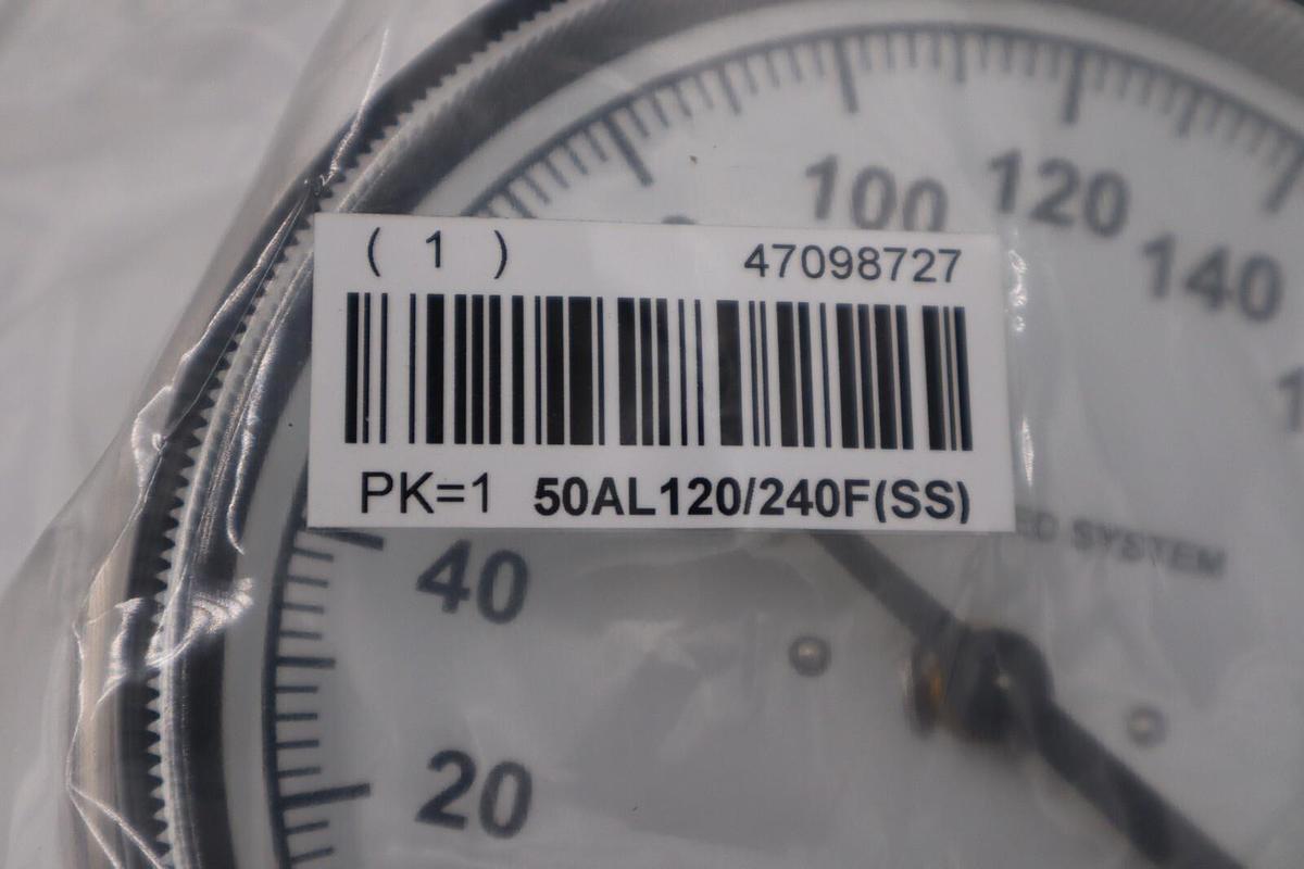 NEW Palmer 50AL 120/240F Stainless Steel Liquid Actuated Thermometer STOCK G528