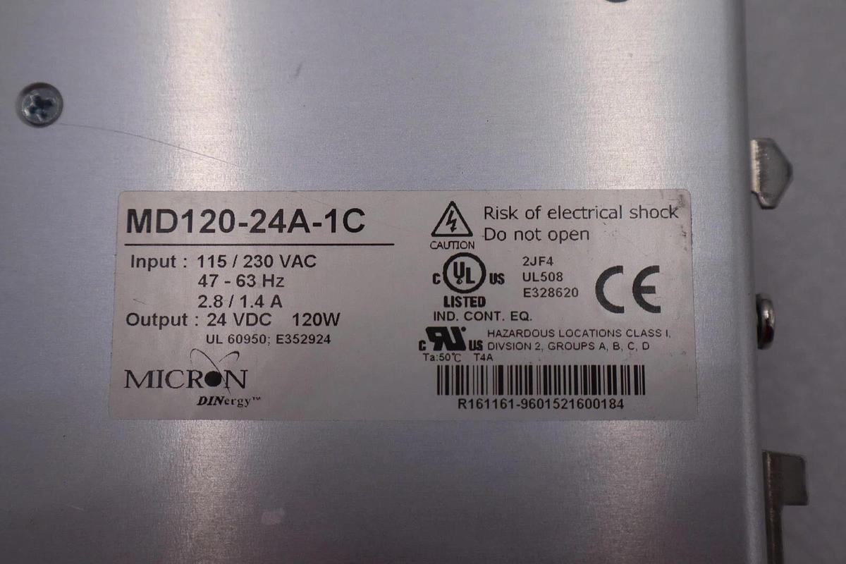 Used Micron Industries MD120-24A-1C Power Supply #K-265A
