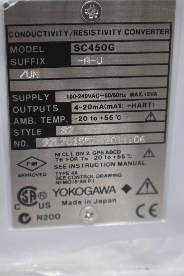 Used YOKOGAWA SC450G-A-U/UM / SC450GAUUM NEW UNIT STOCK G302A