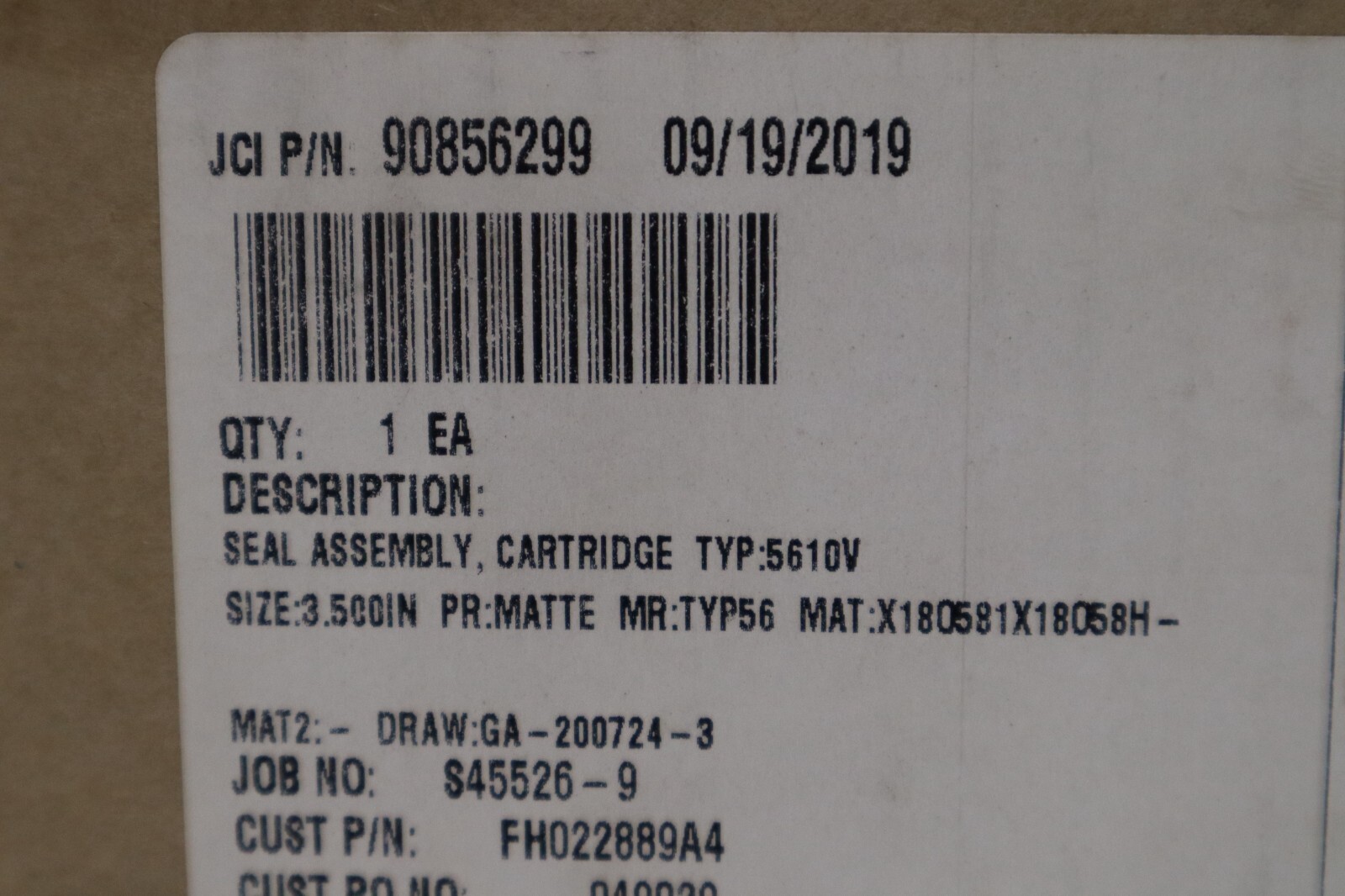 Used NEW IN BOX John Crane 5610V  SIZE 3.500IN STOCK 5933