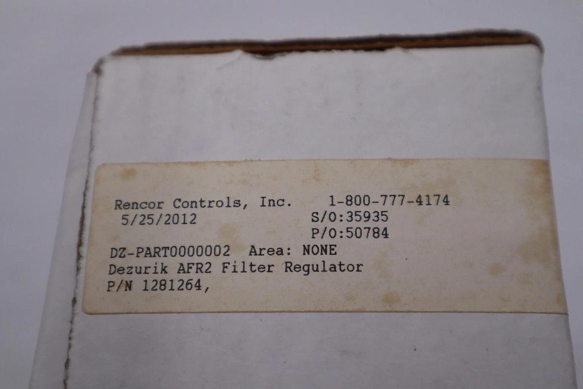 DEZURIK AFR2 PNEUMATIC REGULATOR 0-120PSI MAX 1/4IN NPT STOCK L-590C