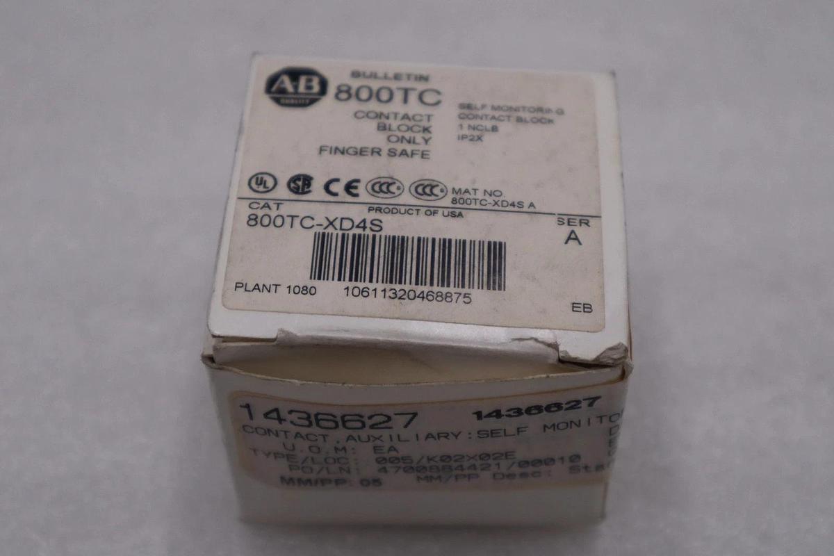 Used ALLEN BRADLEY 800TC-XD4S SERIES A CONTACT BLOCK STOCK H1093A