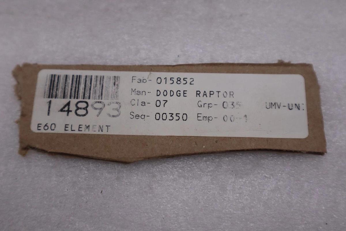 Used DODGE RAPTOR 015852 E60 ELEMENT - NEW UNIT - STOCK SGF120