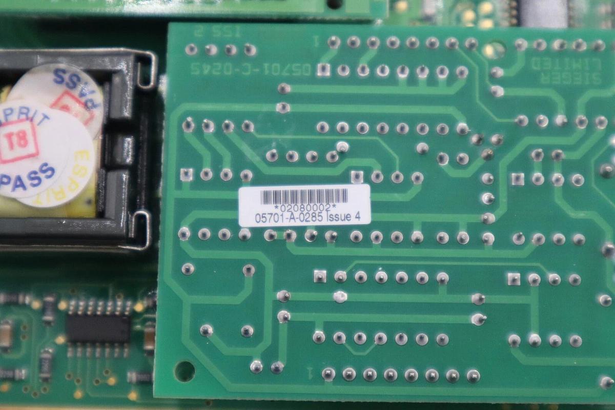 Used Sieger Limited 05701-C-0241 ISS.6 / 05701-A-0281 ISS.9 CONTROL CARD STOCK 5438
