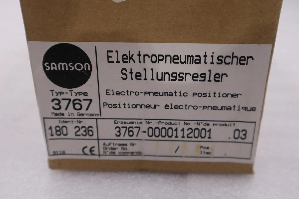Used SAMSON TYPE 3767 3767-0000112001.03 - NEW IN BOX - STOCK GF418