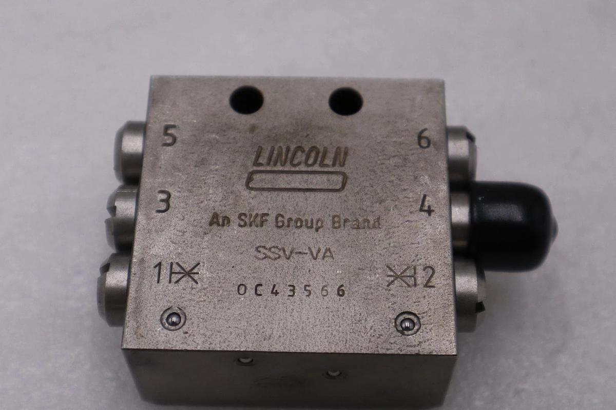 LINCOLN  SKF SSV-VA 0C43566 DIVIDER VALVE BLOCK STOCK H1032A