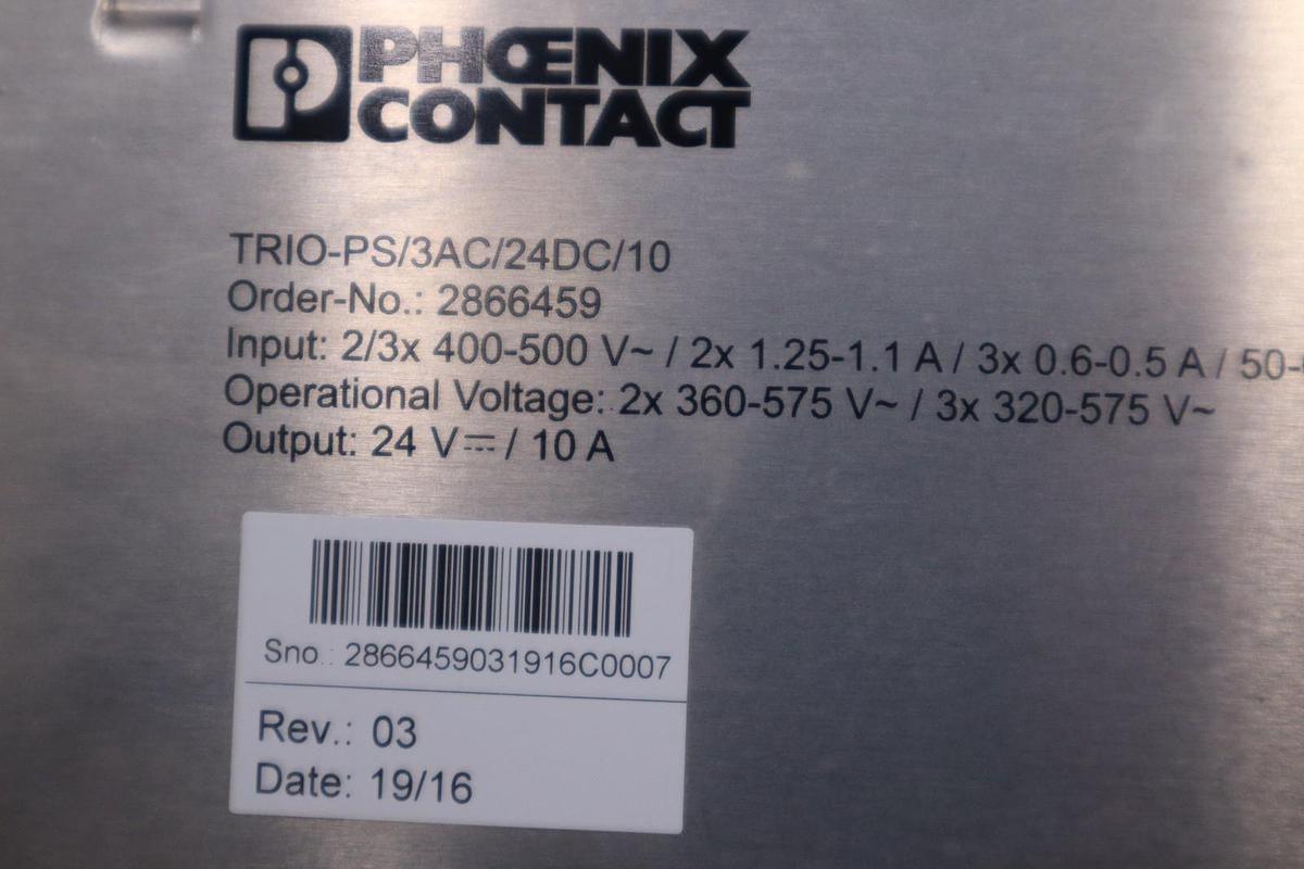 Used Phoenix Contact 2866459 TRIO-PS/3AC/24DC/10 Power Supply - STOCK H831C