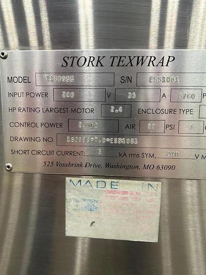 Used TEXWRAP 1809SS SERVO SIDE SEAL SHRINK WRAP SYSTEM W/ TEXWRAP 24"L ADJUSTABLE WID