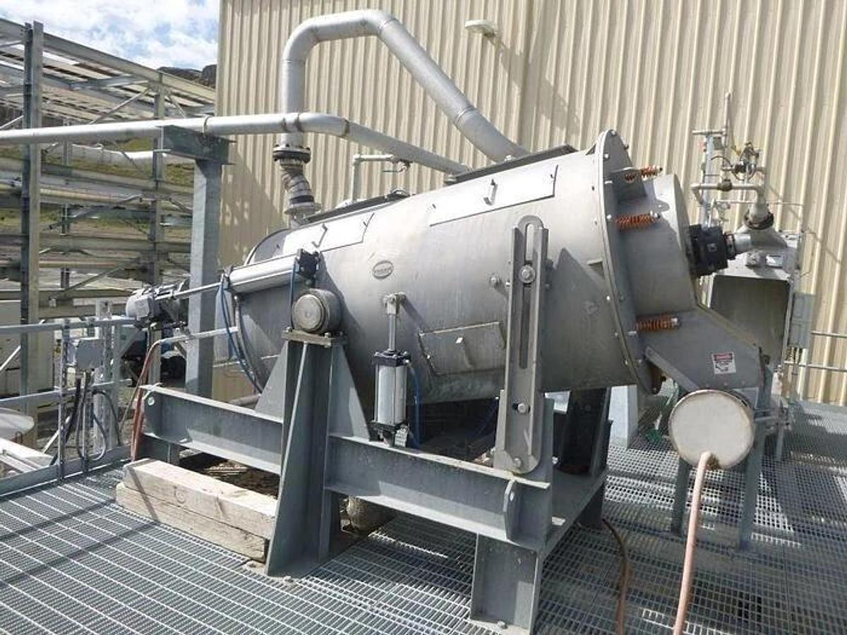 Used VINCENT MODEL EF-30 INCLINE SLUDGE SCREW PRESS S/S SN 17590-8 MANUFACTURED 2019