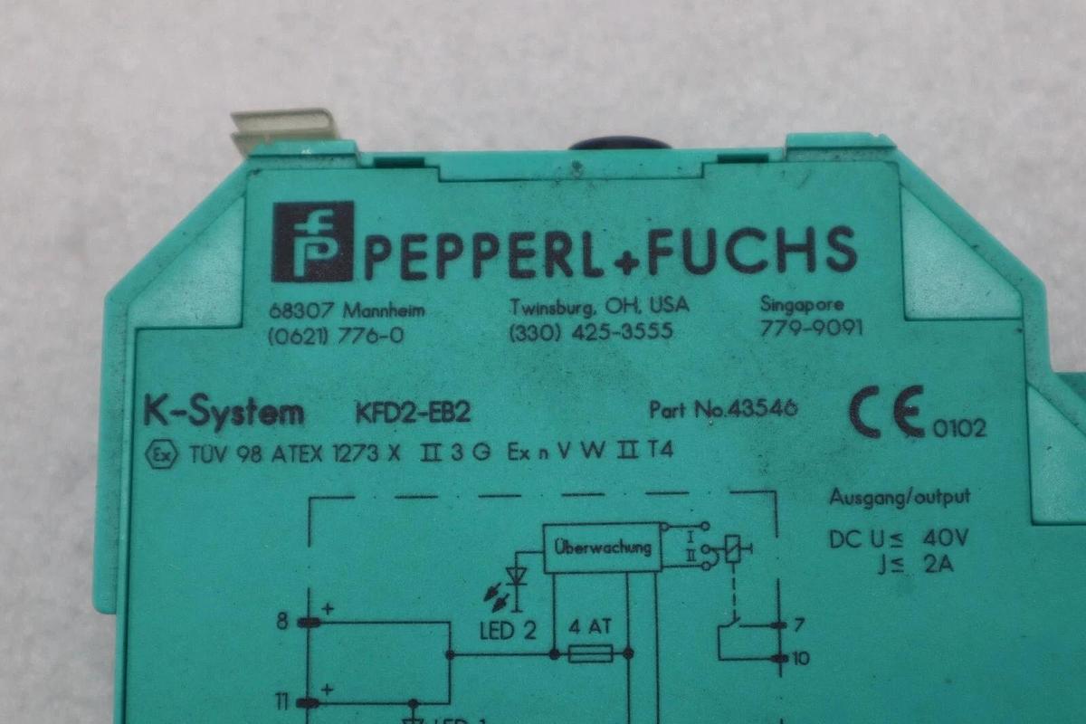Used PEPPERL + FUCHS KFD2-EB2 Power Feed Module KFD2EB2 43546 STOCK K-3829