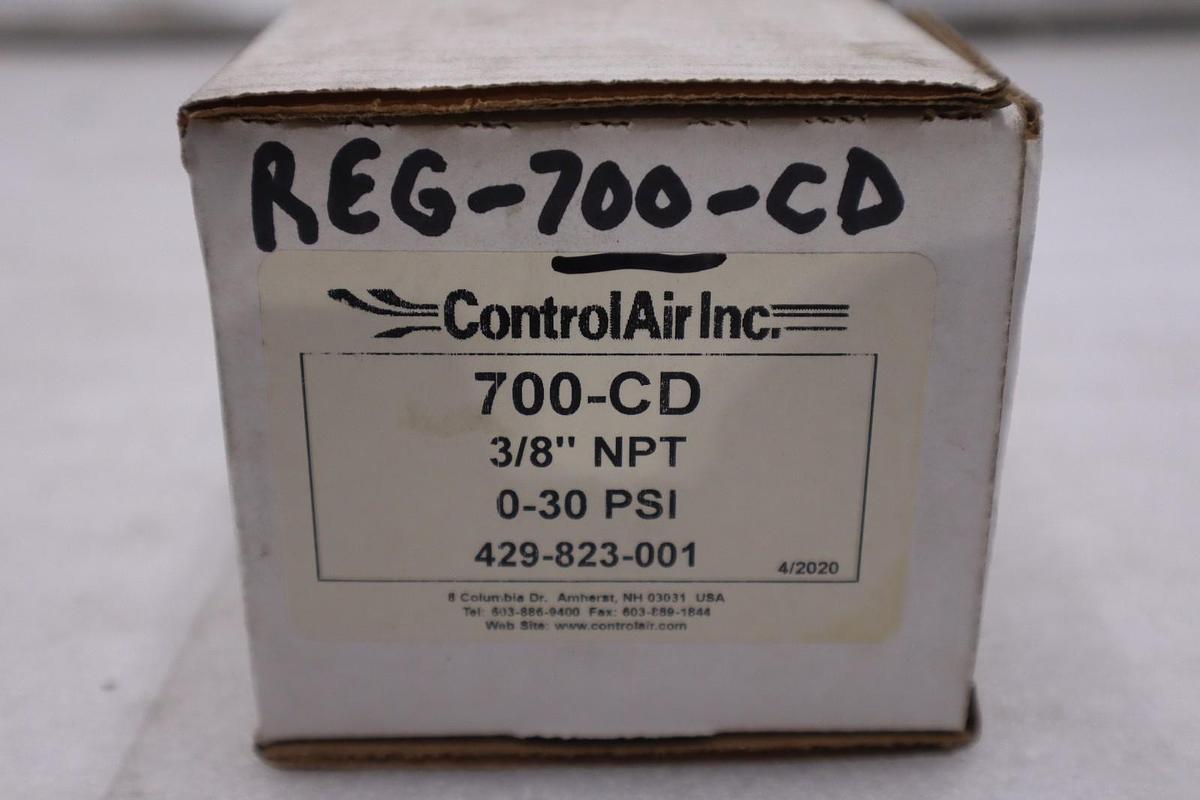 Used CONTROL AIR INC. 700-CD PRESSURE REGULATOR NEW OPEN BOX STOCK GF219A