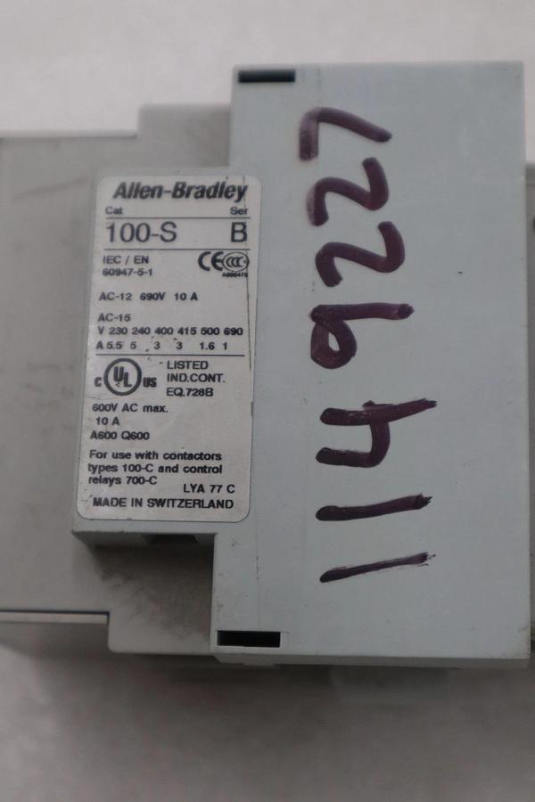 Used AB Allen-Bradley 100-C30*00 Series-C 600VAC Contactor STOCK H1546