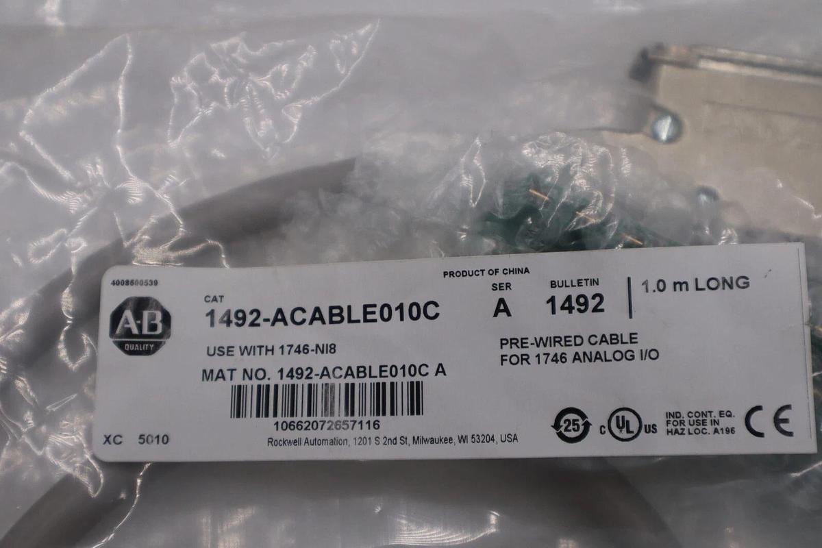 Allen-Bradley 1492-ACABLE010C Pre-Wired Cable Ser A NEW STOCK G660