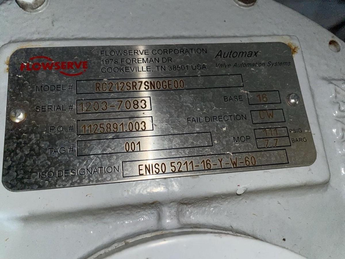 Used 24" FLOWSERVE AUTOMAX PNEUMATIC KNIFE GATE VALVE RG212SR7SN0GE00