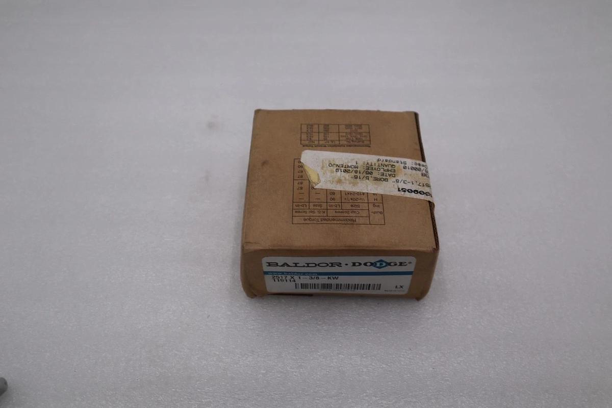 Used LOT OF 2 NEW BALDOR DODGE 119114, 2517X1-3/8-KW TAPER-LOCK BUSHING STK H939A