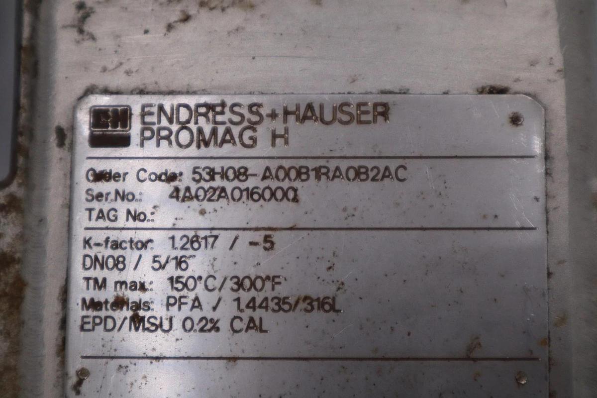 Used Endress+Hauser 53H08-A00B1RA0B2AC Promag 53 Electromagnetic Flowmeter #GF677