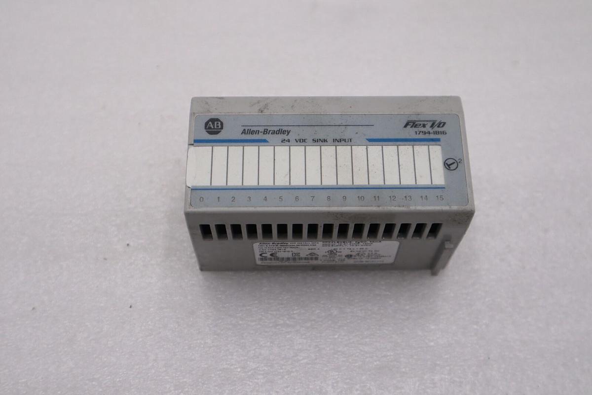 Used LOT OF 2 - Allen-Bradley 1794-IB16 Ser. A Flex I/O Input Module STOCK H135A