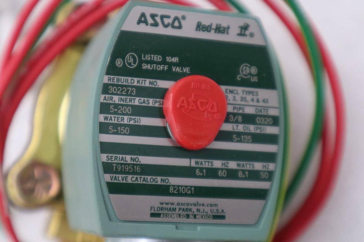 ASCO 8210G1 110/120V 5-200PSI 3/8" - NEW IN BOX - STOCK GF649A