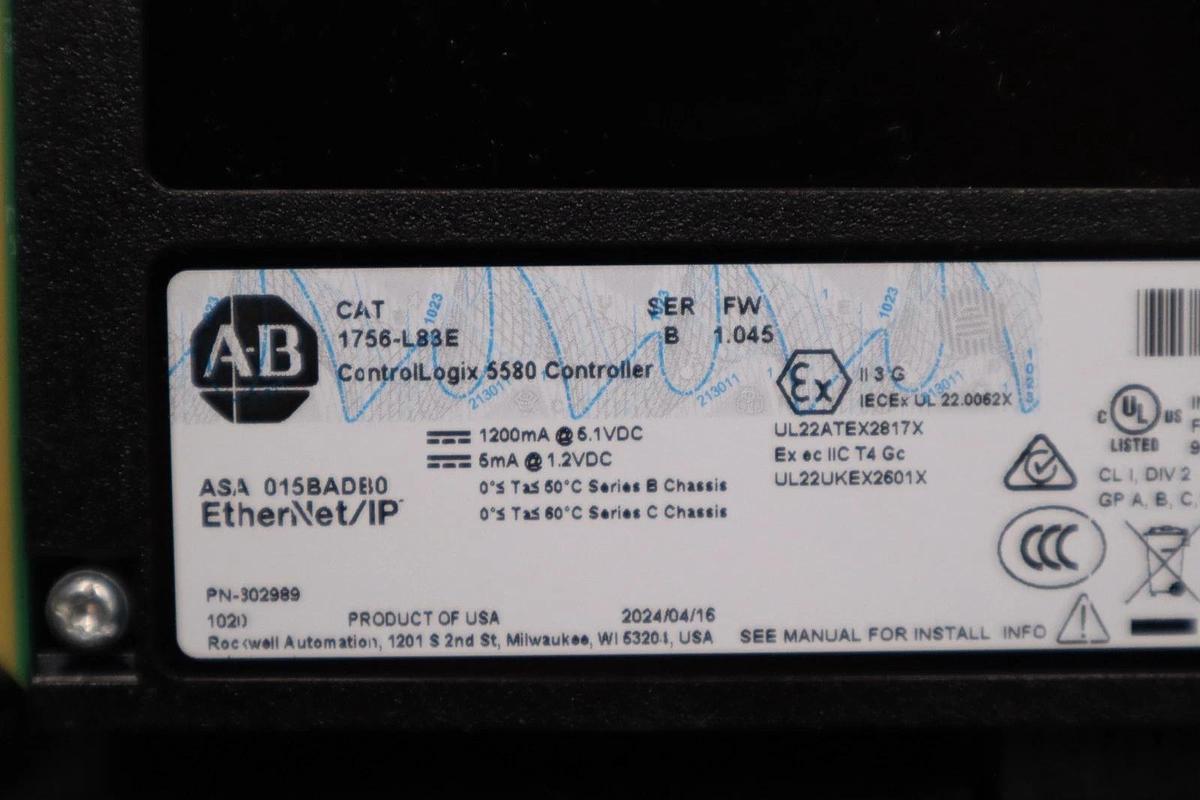 Allen Bradley 1756-L83E /1756L83E Ser B 5580 Controller - STOCK GF50 887172361357