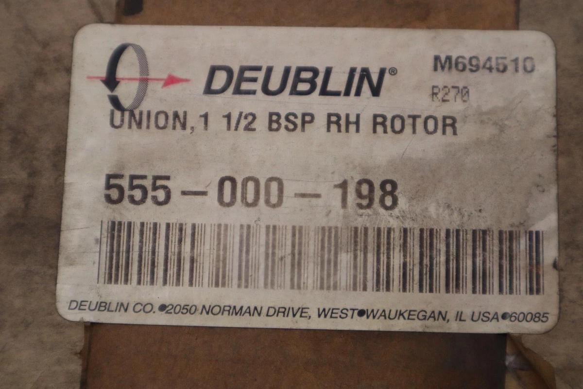 Used Deublin 555-000-198 ROTATING UNION 1-1/2" BRITISH THREAD RIGHTHAND - STOCK GF26A
