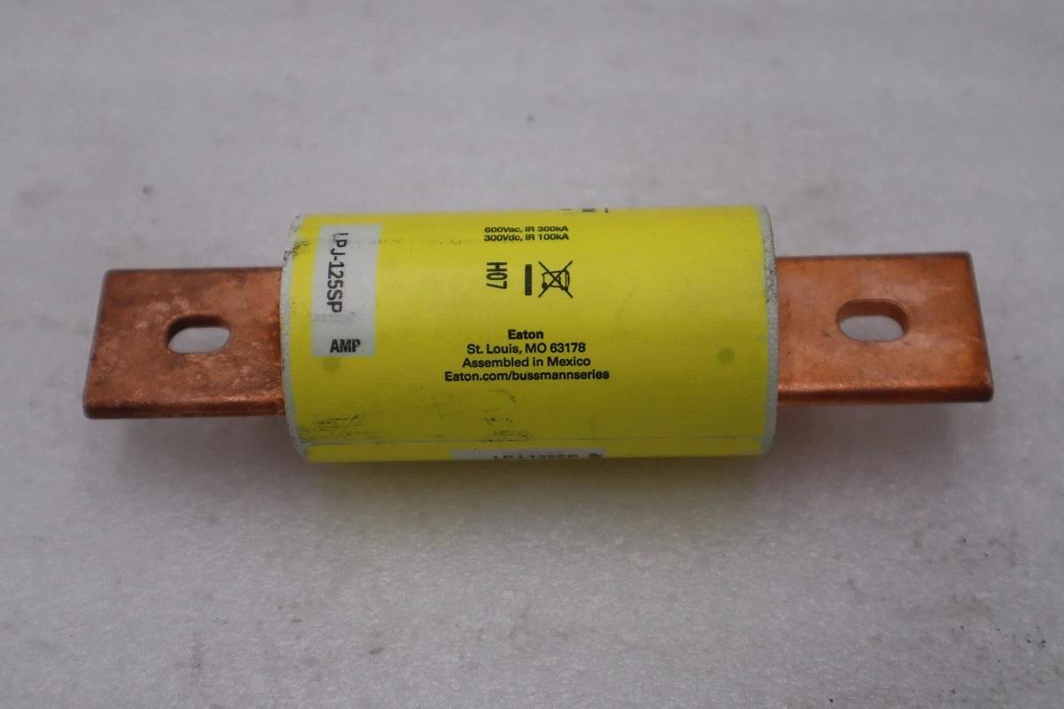 Used LOT OF 3 - Bussmann LPJ-125SP Low Peak Dual Element Time Delay Fuse - STK 4946A