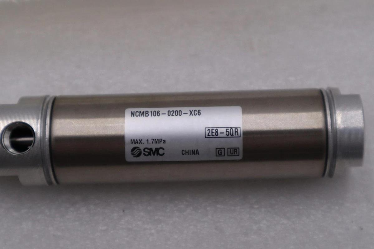 Used NEW OPEN BOX SMC NCMB106-0200-XC6 PNEUMATIC CYLINDER 250PSI STK H943A