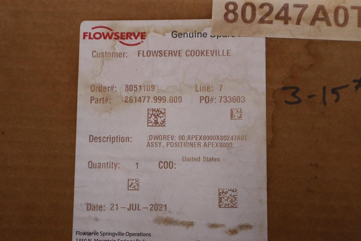 FLOWSERVE APEX8000/ APEX8000X80247A0T - BRAND NEW - STOCK H1856