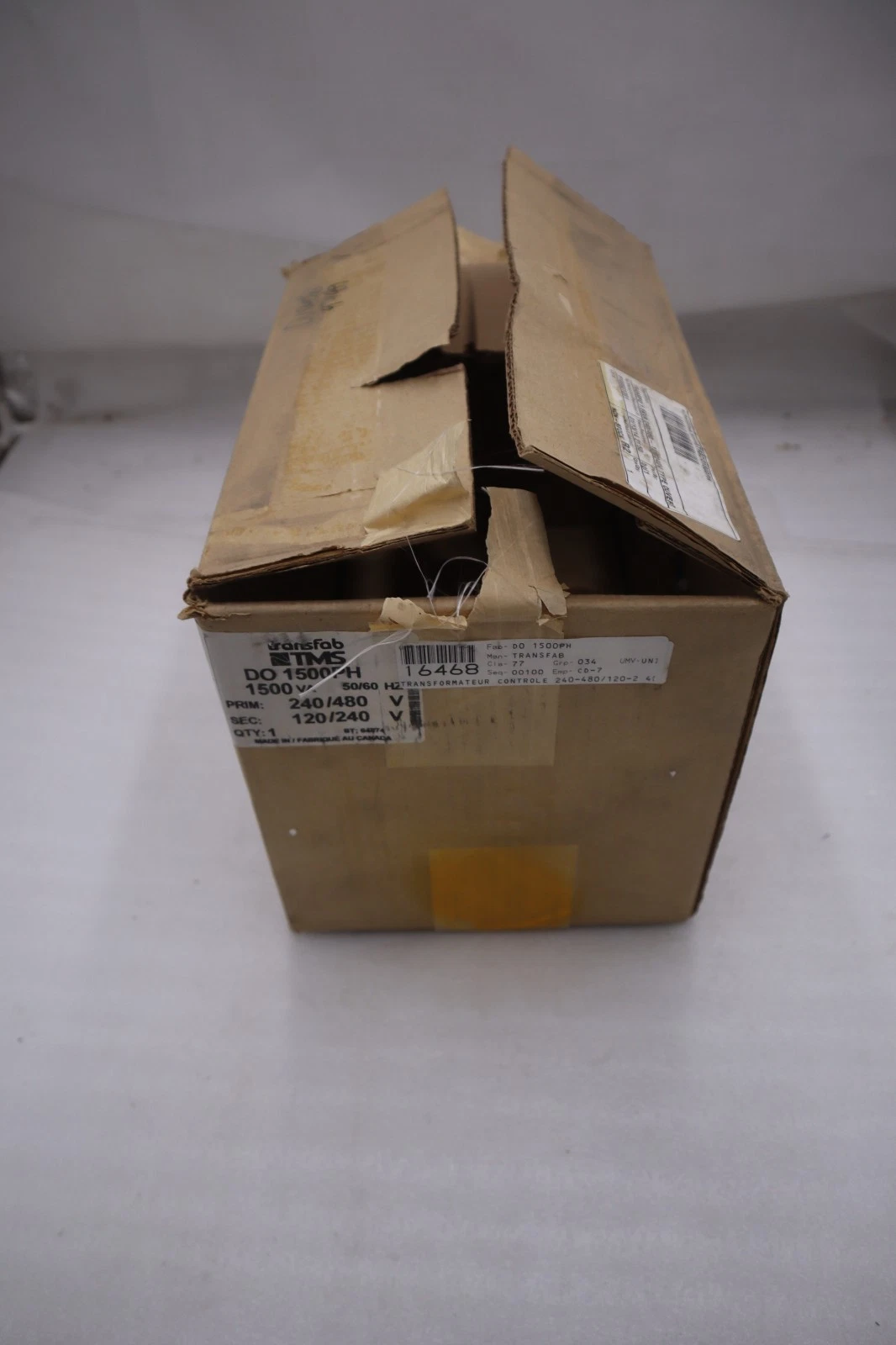 Used TRANSFAB TMS DO 1500PH/ DO1500PH CONTROL TRANSFORMER - STOCK SGF122