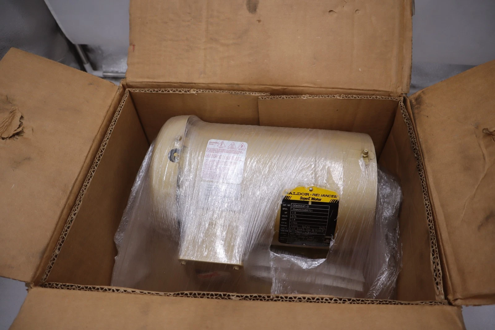 New Baldor CEM3554T-5 Electric Motor 1.5HP 575V 1760RPM NEW IN BOX STOCK HP-181