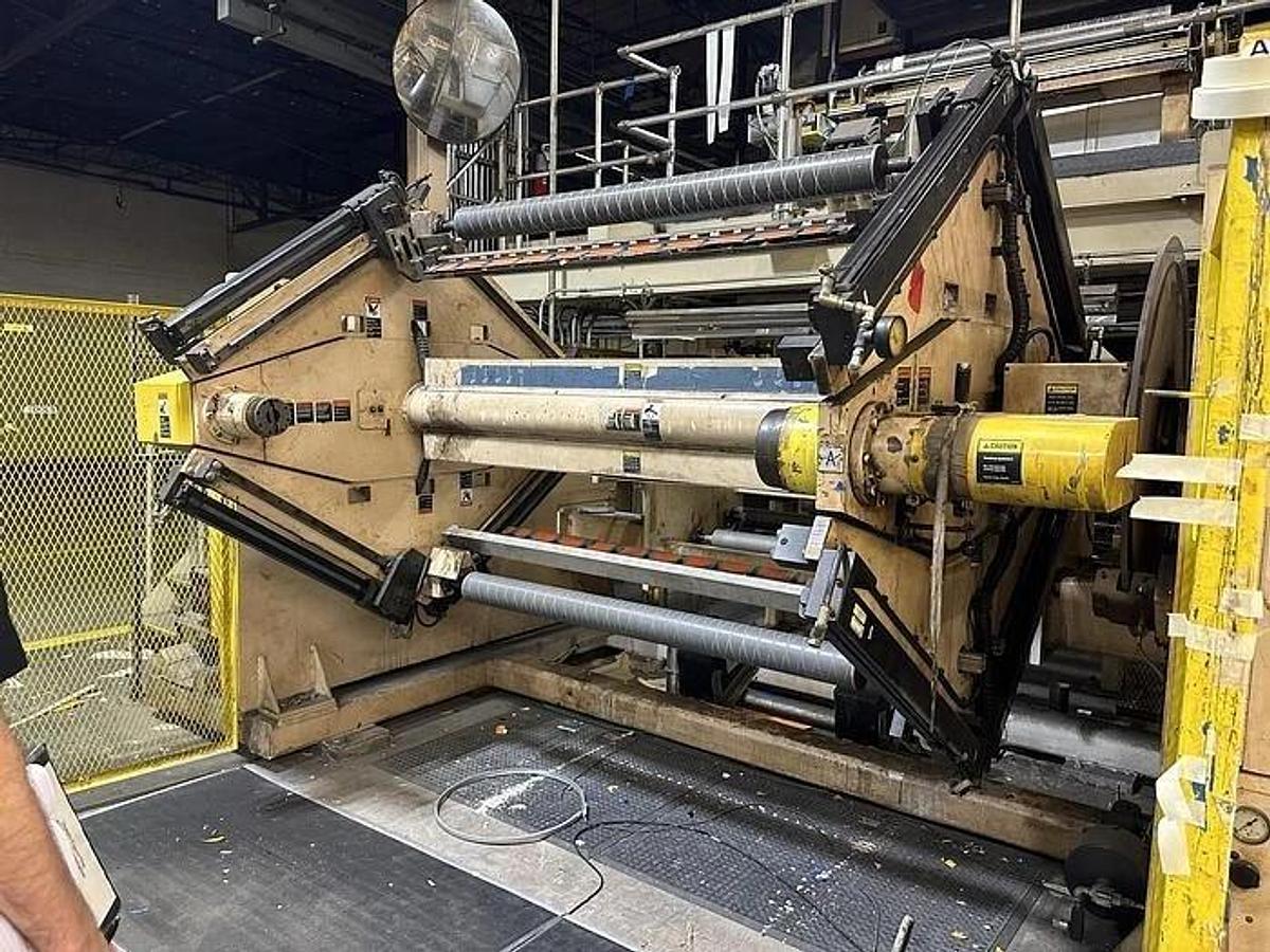 Used 63" BLACK CLAWSON TURRET REWIND WITH SPLICER 48" DIAMETERS