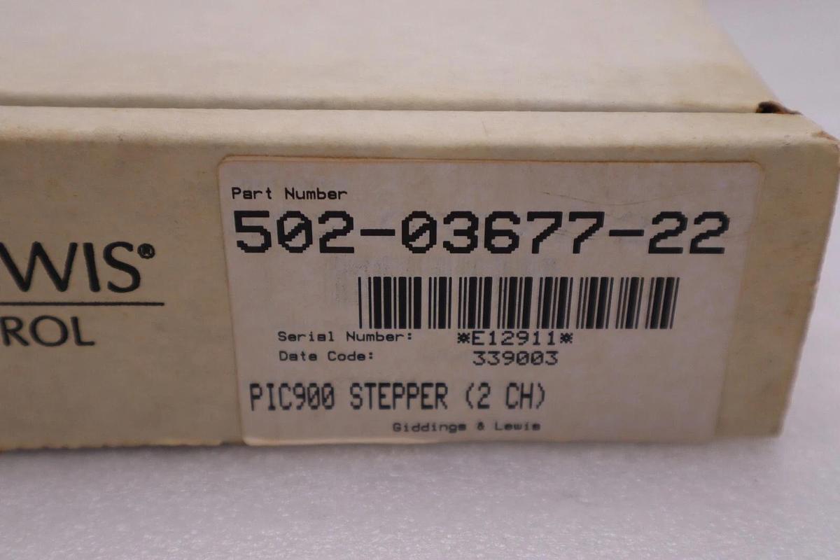 Used NEW Giddings & Lewis 502-03677-22R3 PiC900 Stepper Module STOCK 3802A