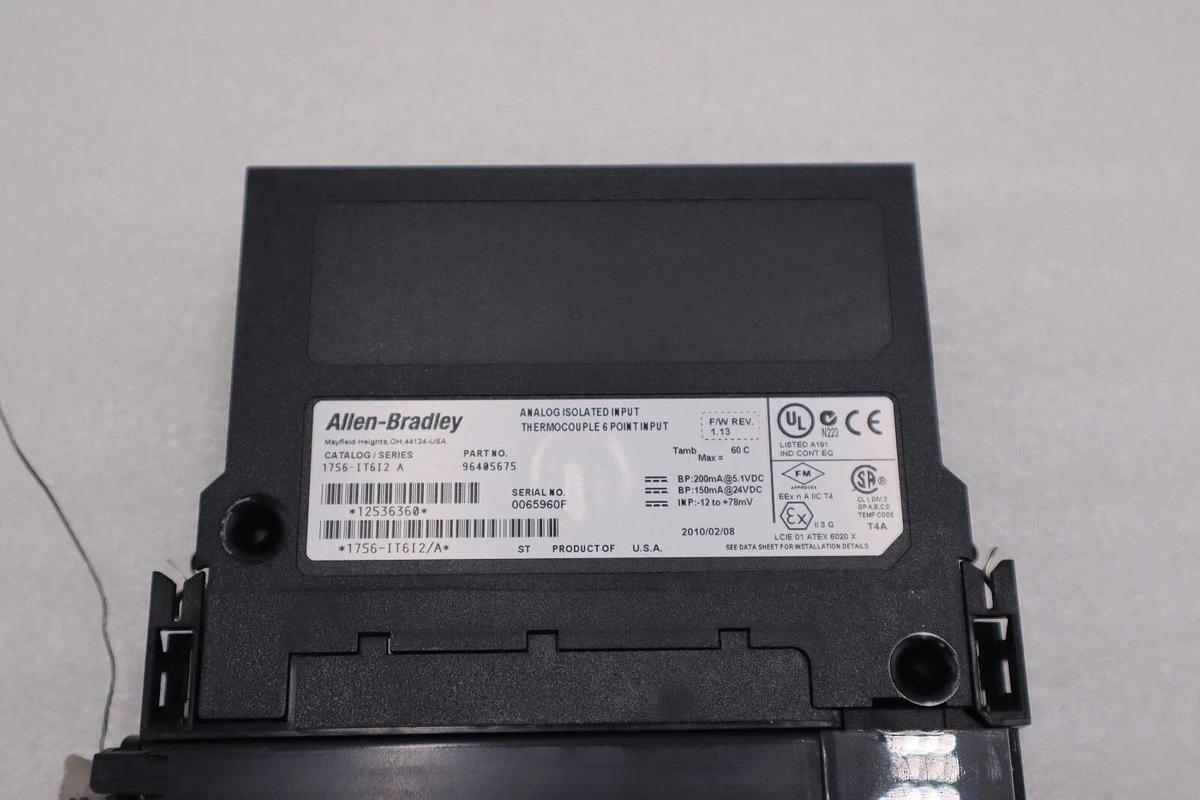 Used Allen Bradley 1756-IT6I2 Ser A ControlLogix 6-Channel Analog Input Module #H107A