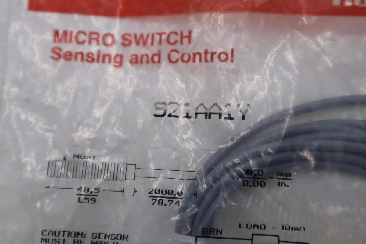 New OPEN BOX Honeywell 921AA1Y Proximity Sensor STOK L-209-C