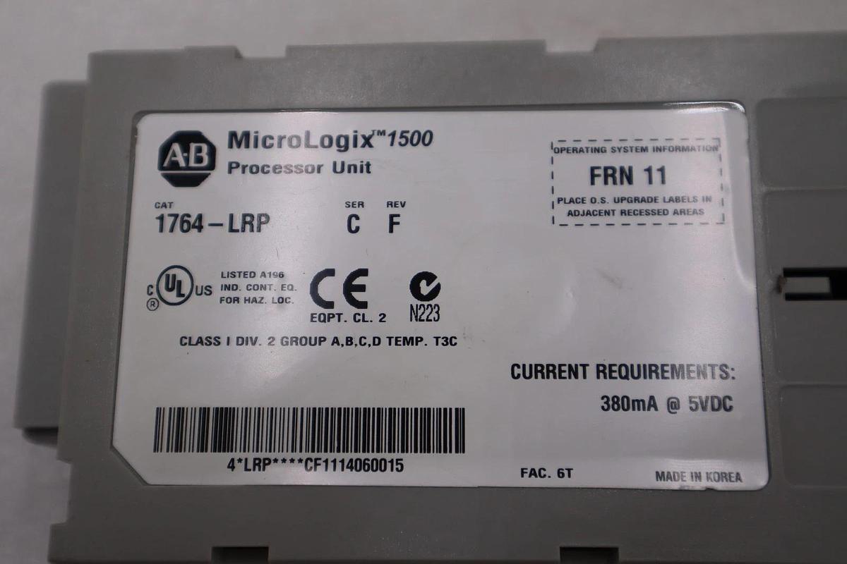Allen-Bradley 1764-LRP MicroLogix 1500 Processor Unit SURPLUS NEVER USED #H1027A