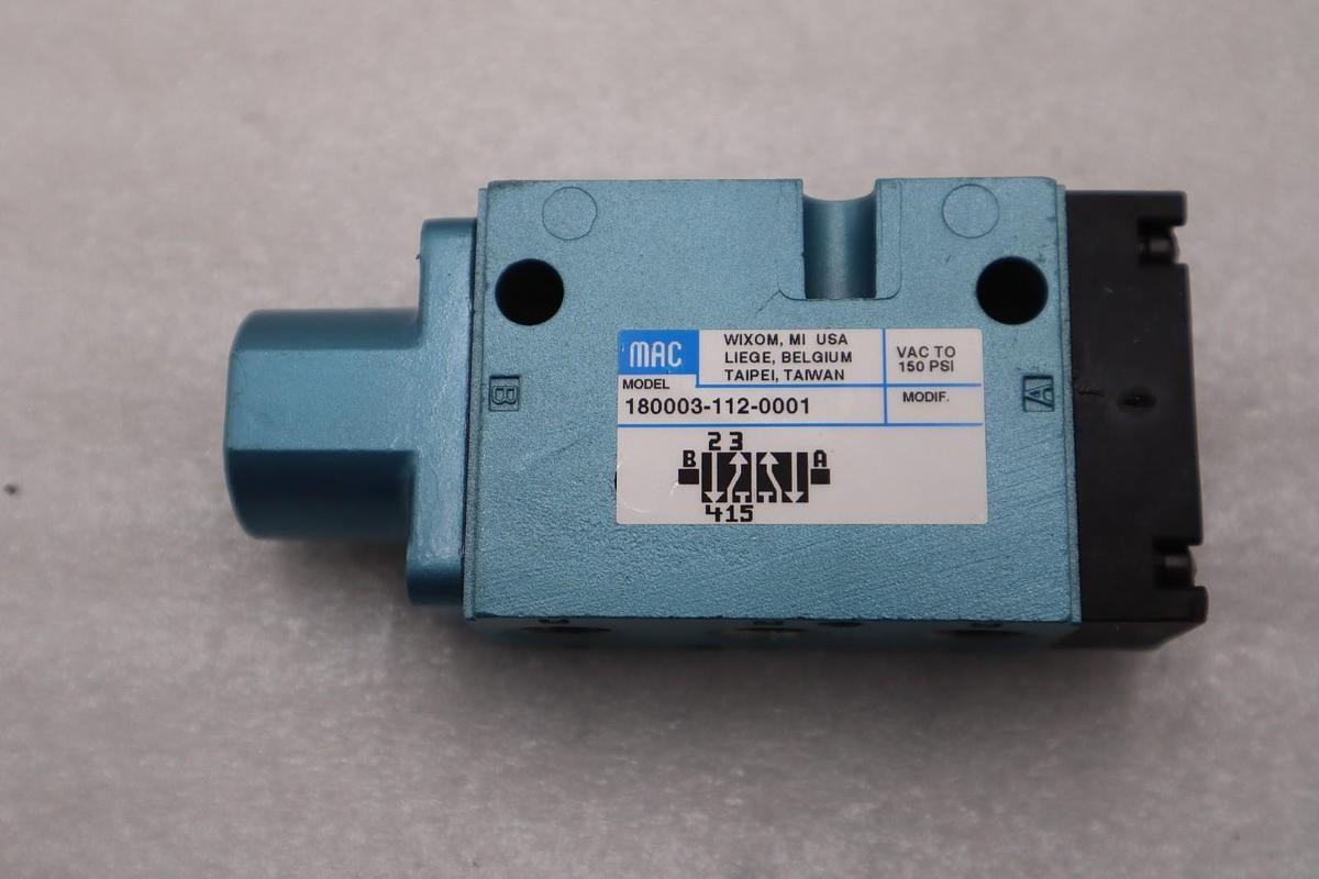 Used Mac 180003-112-0001 Pneumatic Solenoid Valve NEW OPEN BOX STOCK GF161A