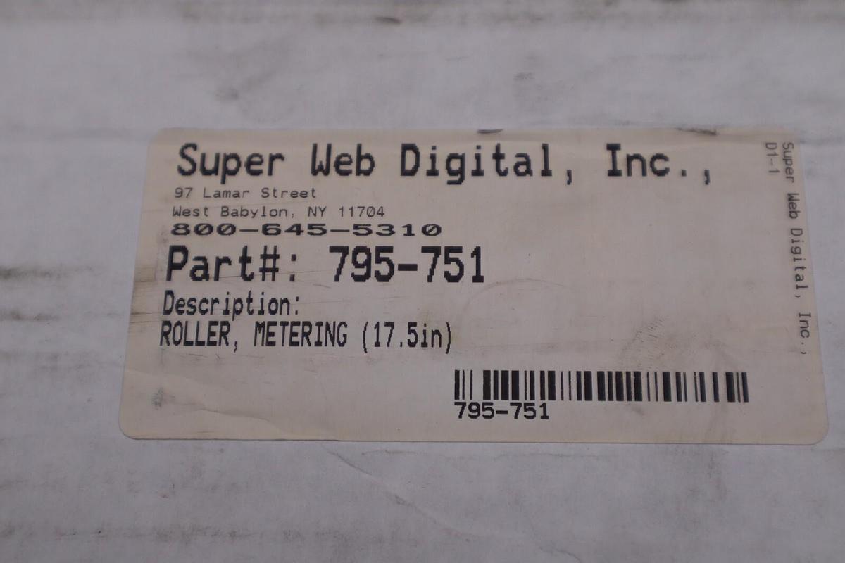 NEW SUPERWEB INK DISTRIBUTOR ROLLER 795-751/ 48485 STOCK W-43
