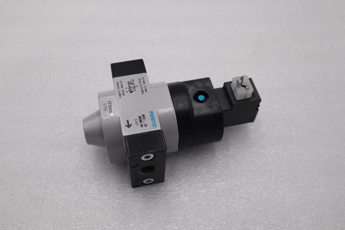 Used NEW Festo HEE-...D-MINI-24 173900 Solenoid Valve STOCK L-371-C