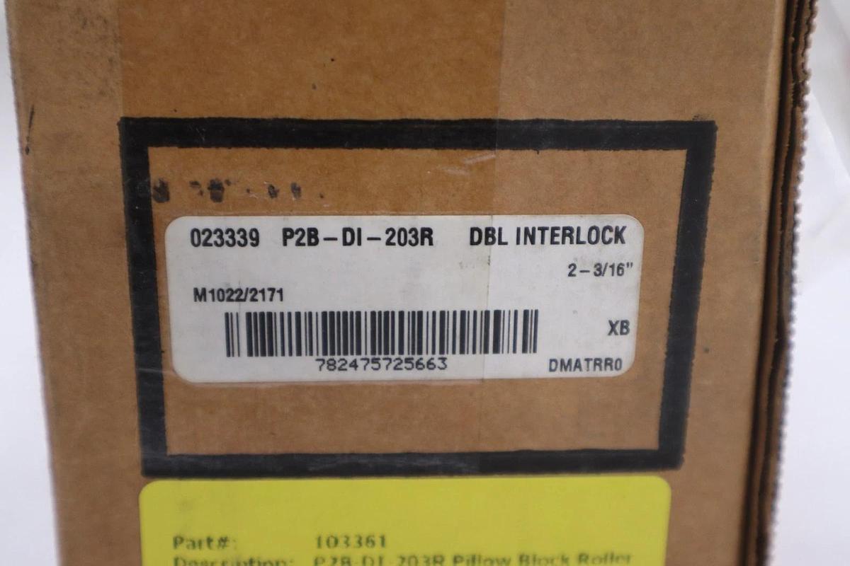 Used Dodge 023339 P2B-DI-203R Double Interlock Pillow Block Bearing Unit STOCK 5224CC