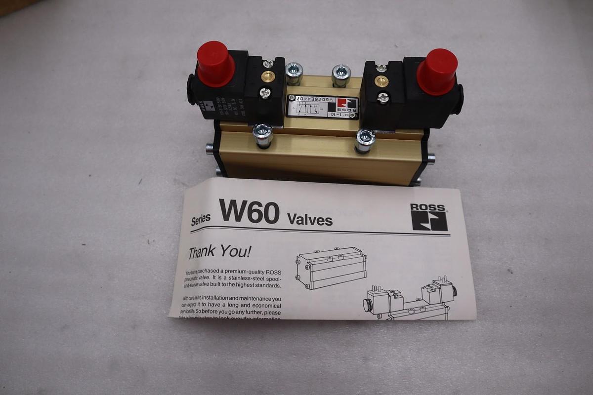 Used NEW ROSS W6076E4407 SOLENOID VALVE NEW IN BOX STOCK GF-2012A