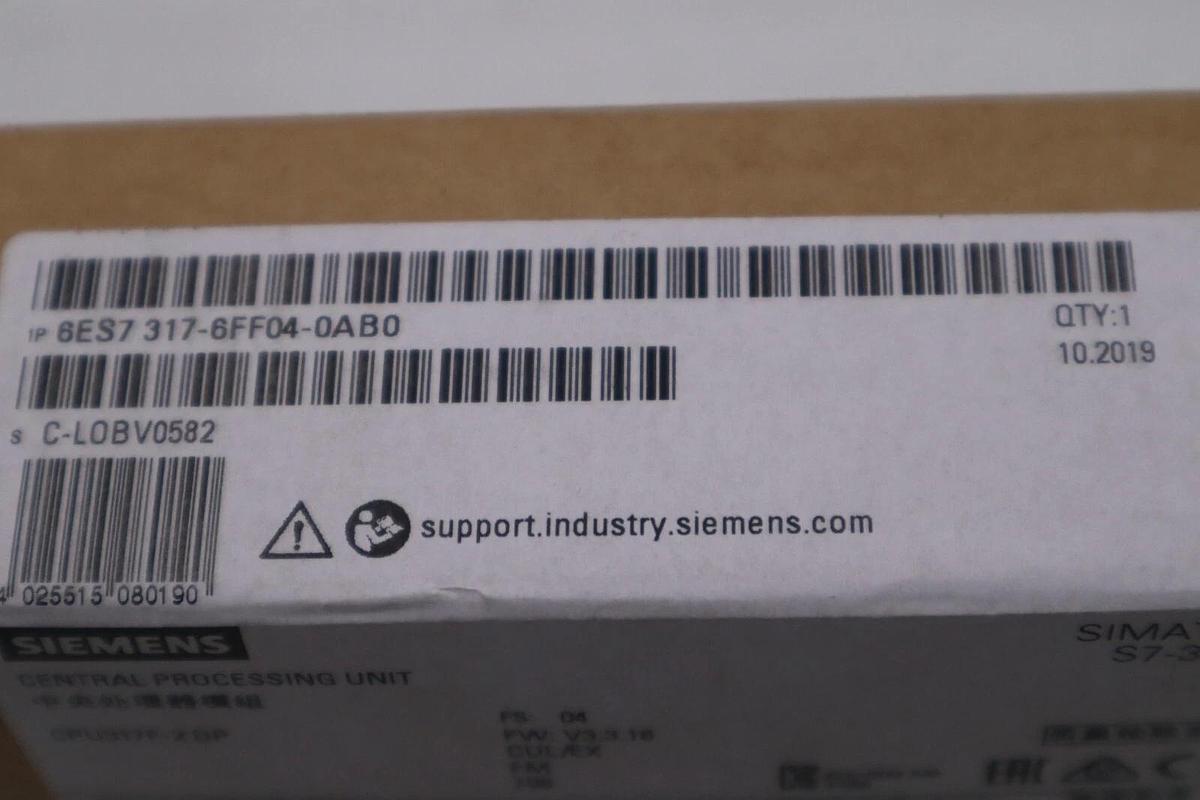 Used NEW 6ES7317-6FF04-0AB0 Central Processing Unit CPU 317F-2 SIMATIC S7-300 SIEMENS